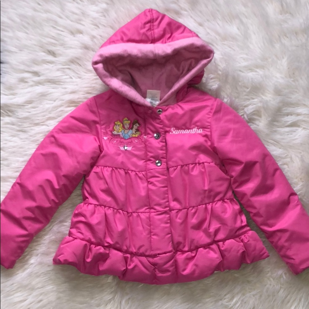Princess puffer jacket personalized size 5/6